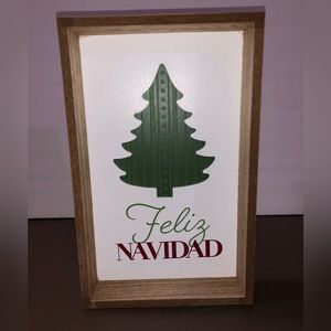 Feliz Navidad Wooden Sign